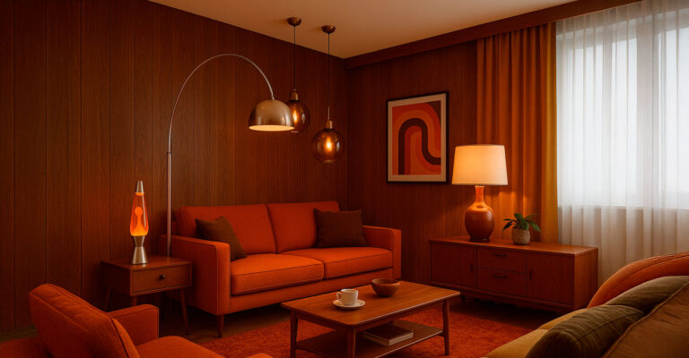 Thumbnail het jaren 70 interieur retro verlichting