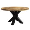 02730004 Ronde eettafel mangohout met zwarte poot 130cm.jpg