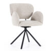 05250055 Eetkamerstoel Rosalin taupe met zwart poot.jpg