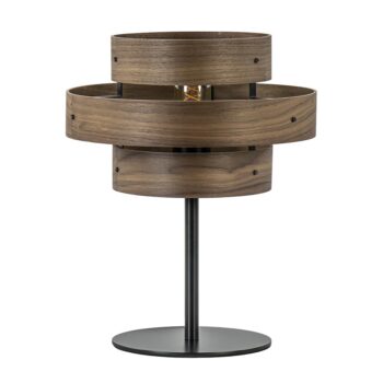 05320028 Mat zwarte tafellamp met walnoot houten kap.jpg