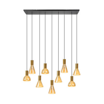 05320155 Hanglamp zwart messing met amber glas 9L.jpg