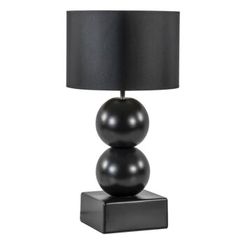 05350012 Keramieken tafellamp bollen zwart met kap.jpg