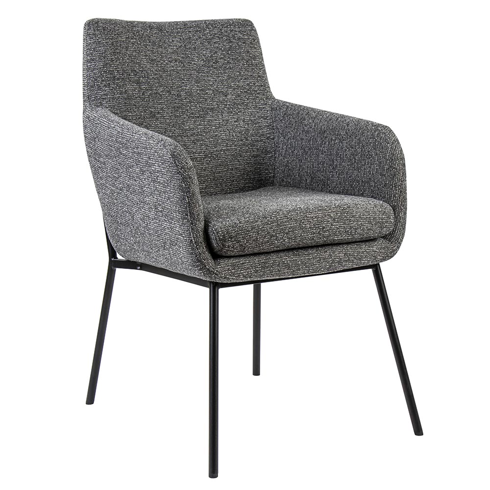 08050008 Luxe armstoel gemeleerde stof met zwarte poot.jpg