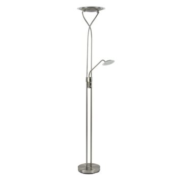 08451842 Nikkel vloerlamp met LED uplighter en leeslamp.jpg