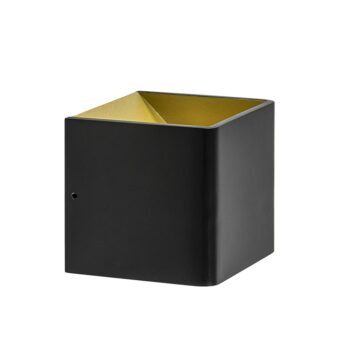 08451910 LED wandlamp kubus mat zwart met goud.jpg