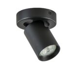 Plafondspot Oliver enkel tube zwart gu10
