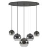 08452042 5Lichts hanglamp ovaal mat zwart met titanium glas.jpg