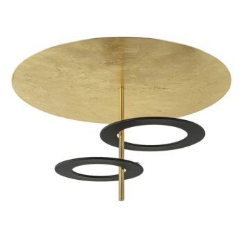 09290003 Grote LED design plafondlamp gold leaf black.jpg