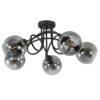 11040002 Sierlijke plafondlamp zwart met smoke glazen bollen.jpg