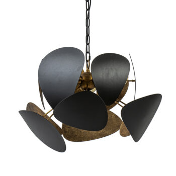 12110182 Ronde hanglamp textured black met ambachtelijk brons.jpg