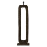 Vloerlamp Kelafo hout chocolade bruin exclusief kap
