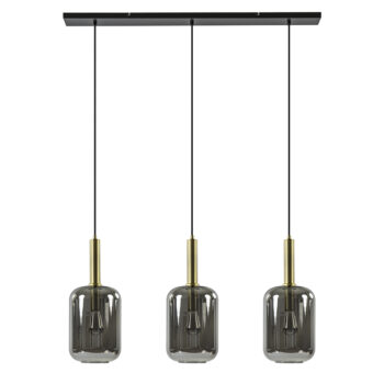12211734 3Lichts hanglamp Lekar antiek brons met smoke glas.jpg