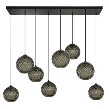 13760663 8Lichts eettafelhanglamp zwart met smoke glazen kappen relief.jpg