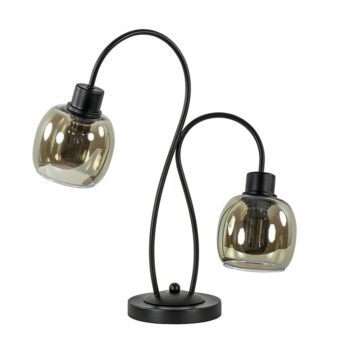 13760841 Klassieke 2lichts tafellamp zwart met smoke glas.jpg