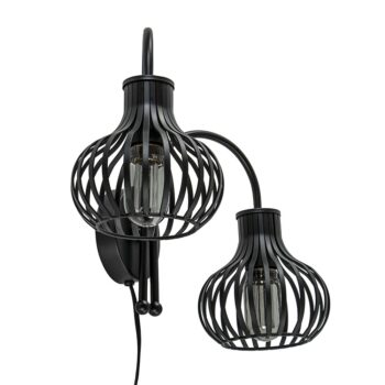 18700013 2Lichts draad wandlamp mat zwart.jpg