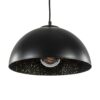 19350187 Kleine koepel hanglamp mat zwart met goud.jpg