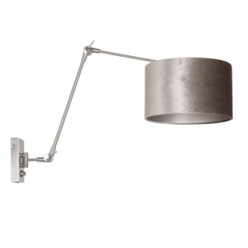 19771709 Verstelbare wandlamp staal met velourse kap zilver.jpg