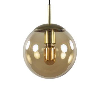 19771717 Strak klassieke hanglamp amber glas met messing 20cm.jpg