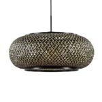 Hanglamp Maze bamboe/zwart 60cm