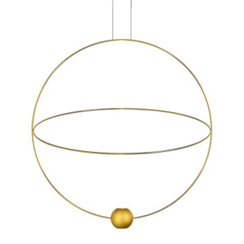 19870104 Grote design hanglamp gouden ring met LED spot.jpg