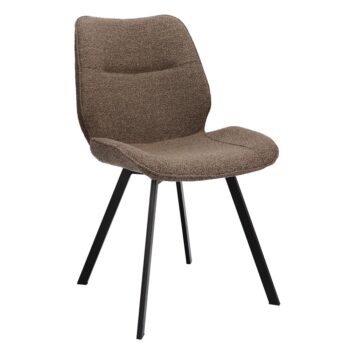 23100074 Trendy eetkamerstoel stof bruin met zwarte poot.jpg