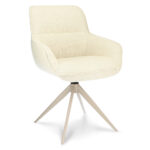 Chique eetkamerstoel naturel met draai-systeem