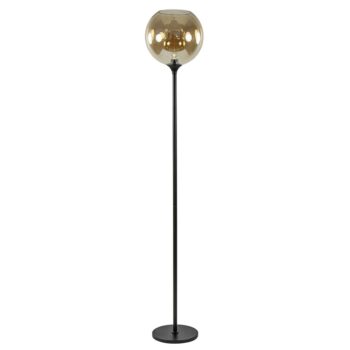23220151 Strak klassieke vloerlamp zwart met amber glas 30cm.jpg