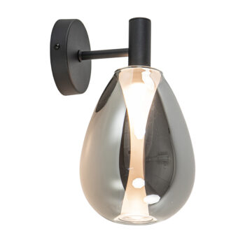 23400011 LED wandlamp zwart met smoke glazen kap.jpg